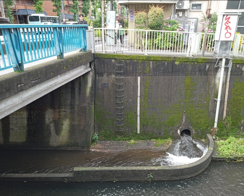神田川の合流口